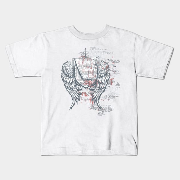 Trendy Angels and Demons Codes of Arms Kids T-Shirt by kjmonroe